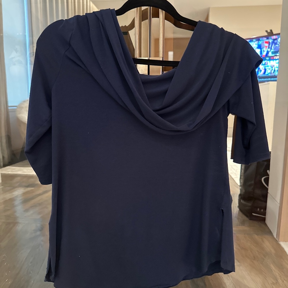 Ruti Navy Off The Shoulder Navy Top